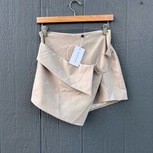 NWT Lover + friends Tanner nude wrap skort size small